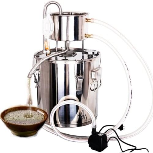 304 Stainless Steel Household 12L Wine Brewing Machine Fermentation Steamed Wine Hydrosol Pure Brew Pot
