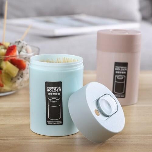Portable toothpick box creative toothpick bucket household plastic living room coffee table toothpick bottle