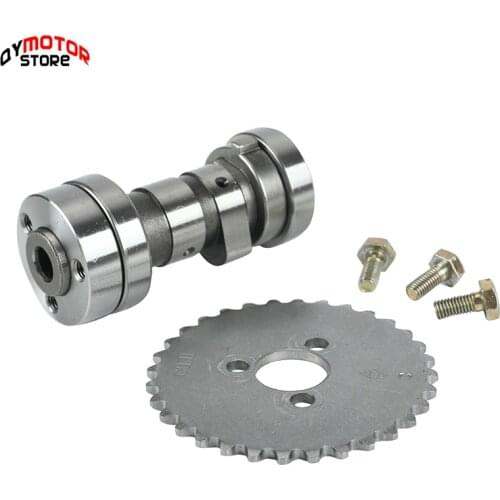 Motorcycle Camshaft and 32T Cam Sprocket For LF 125cc lifan 125 Horizontal Engines Dirt Pit Bike Monkey Atv Quad Go Kart Parts