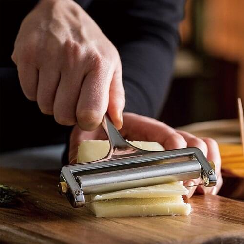 1PC Manual Zinc Alloy Cheese Slicer Adjustable Butter Cutter Cheese Grater Knife Baking Cooking Tool Kitchen Gadgets OK 0513