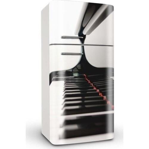 3D Moden Piano Keyboard Art SelfAdhesive Refrigerator Sticker Fridge Door Cover Wallpaper 60x150cm 60x180cm 100x180cm