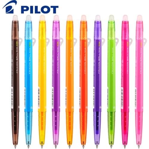 10PCS Japan PILOT Erasable Gel Pen LFBS-18UF Push-type Colorful Friction Pen 0.38mm 20-color Erasable Water Pen Bullet Refill