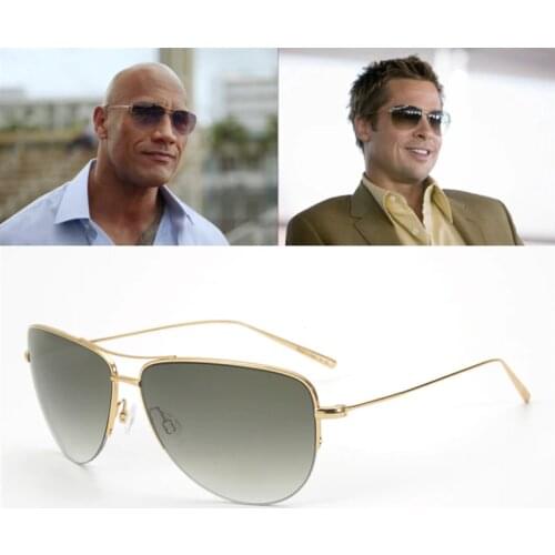 Super light 12g Strummer Sunglasses Pure Titanium Frame with Gradient lens Pilot Sunglasses Men Unisex OV1004S sunglasses