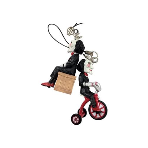Vogue Saw Billy with Bike Box Phone Bag Key Chain Figure Model Toys Classic Lions Gate Horror Film