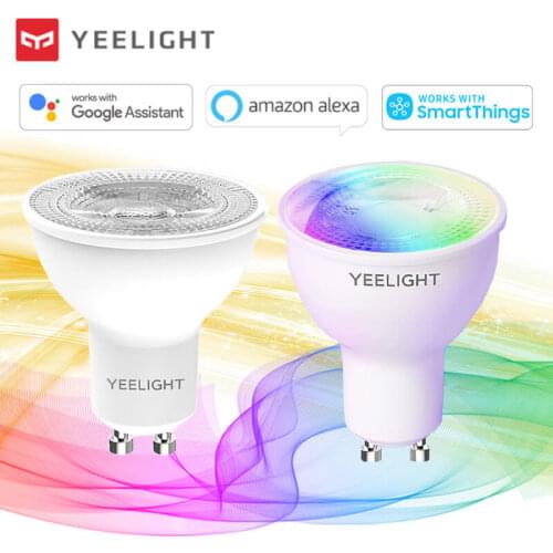 Yeelight GU10 Smart Bulb W1 Multicolor RGB Dimmable WiFi LED Lamp 4.5W 220V Remote Control Light YLDP004 YLDP004-A for Mi Home