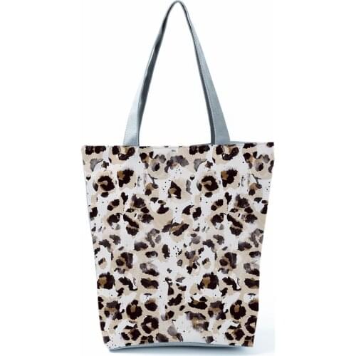 Leopard Print Womens Bag Casual High Capacity Ladies Shoulder Bag 2021 Four Seasons New Women Handbag Eco Friendly Shopping Bag