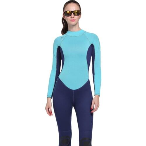 Womens Winter Warm Surf Swim Wet Suit Female Long Sleeve Swimwear Rashguard Woman Sun Protection One Piece 3MM Neoprene Wetsuit