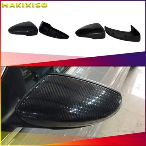 1 Pair Rearview Mirror Cover Side Wing Rear View Mirror Case Covers For VW Golf MK7 7.5 GTD R GTI MK6 6 Polo 6R Scirocco Passat