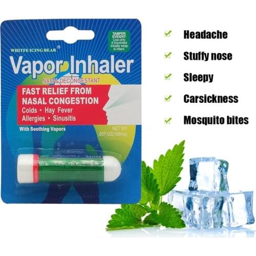 1Pcs Herbal Nasal Inhaler Essential Oil Rhinitis Mint Cream For Refreshing Relief Stuffy Nose Headache Antipruritic Spray