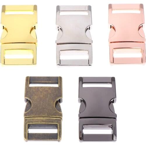 1pcs Outdoor Camping Backpack Bag DIY Paracord Bracelet Hardware Part Webbing Metal Curved Side Release Buckle Pets Collar