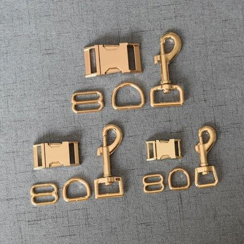 100Sets 15mm 20mm 25mm Pet Dog Collar Paracord Metal D Ring Slider Belt Loop Breakaway Release Buckle Handmade Accessory Harness