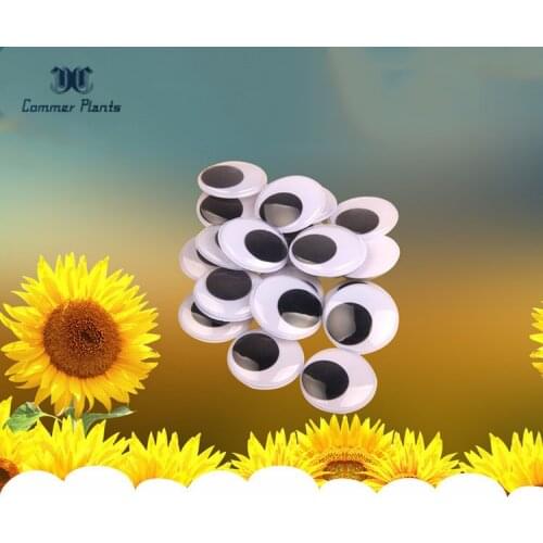 100pcs/set Plastic Self Adhesive Fake Round Elliptical Wiggle Googly Doll Toy Eyes Crafts DIY Craft Material Accessories Party