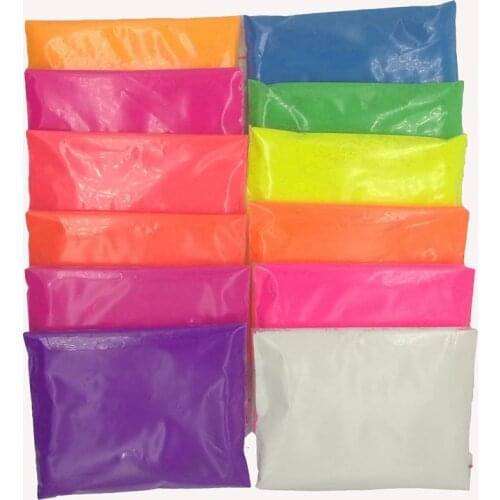 120g/12 NEON Colors Fluorescent Phosphor Pigment Powder 10g/color for Nail Polish,Painting,Printing,Cosmetics,Polymer