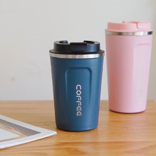 380ml/500ml Simple Portable Stainless Steel Coffee Thermal Cup Student Female Male Travel Home Office Drink Water Mug