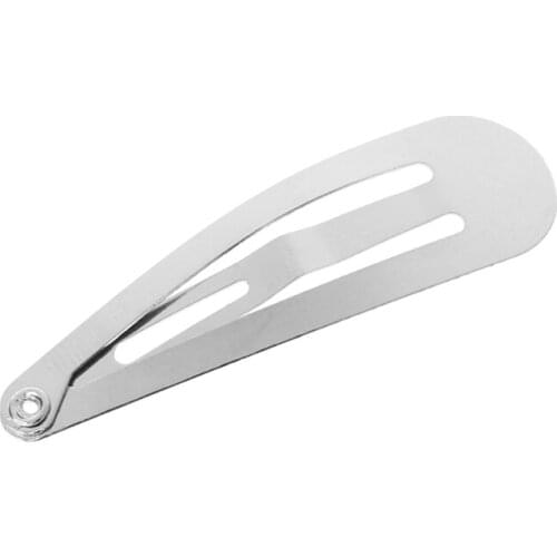 50pcs Silver Tone Snap Hair Clips Craft Bow Headwear Decoration DIY 4/5/6cm