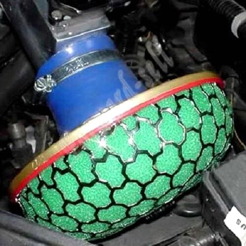 80MM Universal Super Power Auto Car Air Filter Cleaner Air Intake Green Large Flow Engine Intake Air Filter