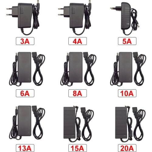 DC 12V Adapter 100V-240V Lighting Transformer 3A 4A 5A 6A 8A 10A Power Supply Adapter Converter For LED Strips Light CCTV