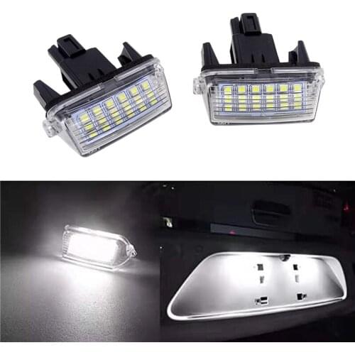 2 Pcs Car 12V No Error LED White Lights Waterproof License Plate Light Fit For Toyota Camry Corolla Yaris Vitz Prius 2012-2016