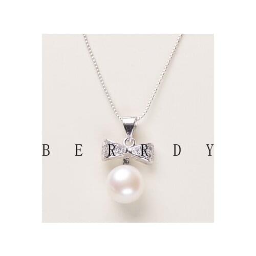 Bow Knot DIY Pendant Base Mountings Findings Jewelry Settings Mounts Accessories Parts for Pearls Beads Crystal Agate Coral Jade