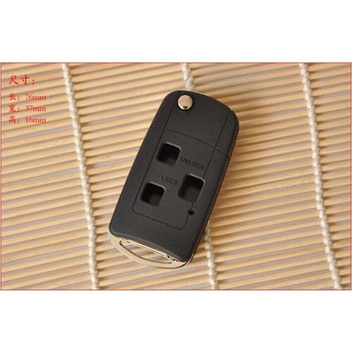 Key Case 3 Buttons Flip Modified Remote Key Shell For Lexus LS Fob Key Cover