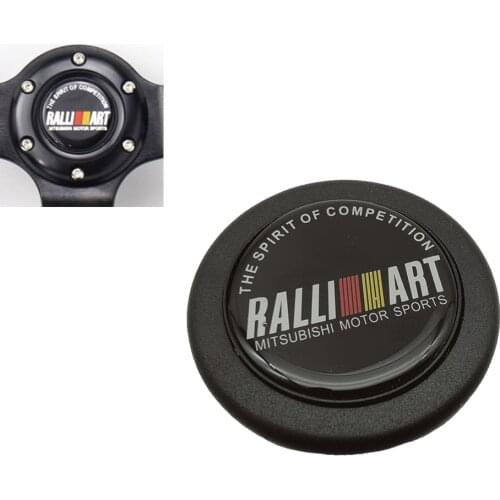 Black High Quality Universal Modified Car Racing Steering Wheel Ralliart Horn Button For Most Of Car