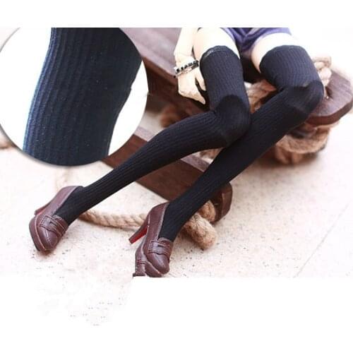 BJD doll long stockings simulation vertical stripes for 1/3 1/4 BJD DD doll black socks doll accessories