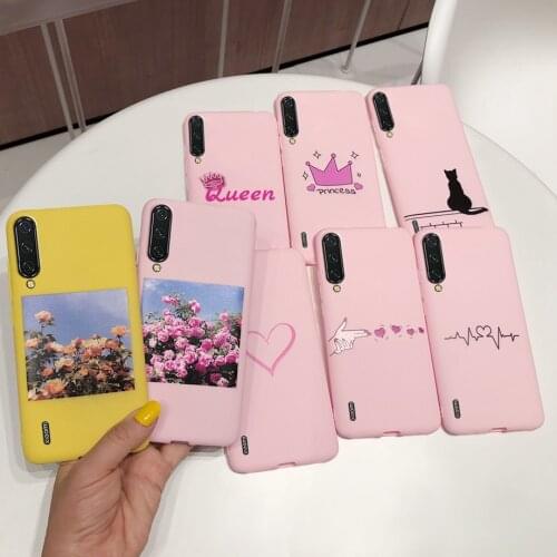 For Xiaomi Mi CC9e A3 Xiaomi CC9 A3 Lite Case Cover Cool Cartoon Floral Silicone Soft Protective TPU Candy Phone Back Case Cover