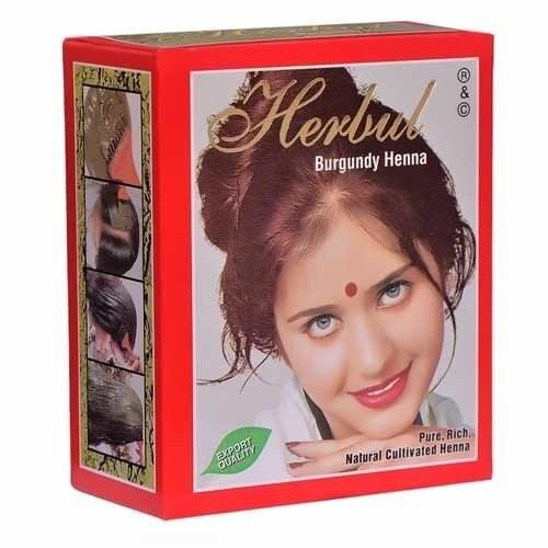 Herbul Burgundy Henna Original İndian Henna Hair Dye Henna 10 gr x 6 packs - Free Shipping