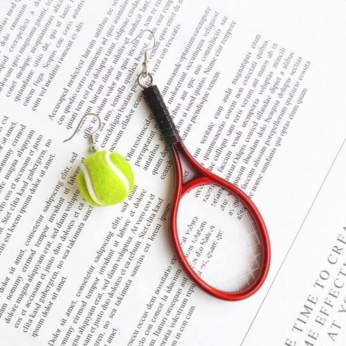 Korean Earrings Fashion Tennis Earrings Dangle Bowling Pingpong New Women Jewelry Exaggerated Asymmetric Drop Earrings Earring