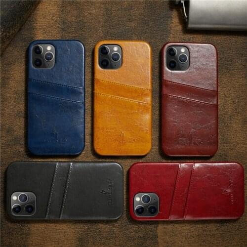 5 Colors Leather Cover For iPhone 6 6S 7 8 Plus X XR XS 11 12 Pro Max Mini 2020 New SE Back Case Card Holder Pouch Bags