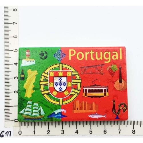 Portugal)Fridge Magnet Creative Travel Commemorate Crafts 33D Ornaments Magnetism Resin Material Refrigerator Stickers