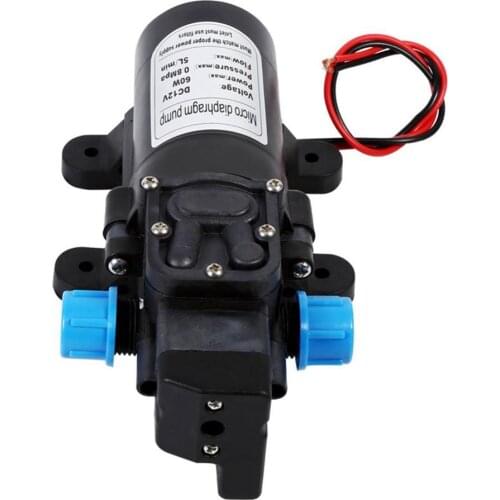 DC 12V 60W Micro Electric Diaphragm Water Pump Automatic Switch 5L/min High Pressure Car Washing Spray Water Pump 0.8Mpa 5L/min