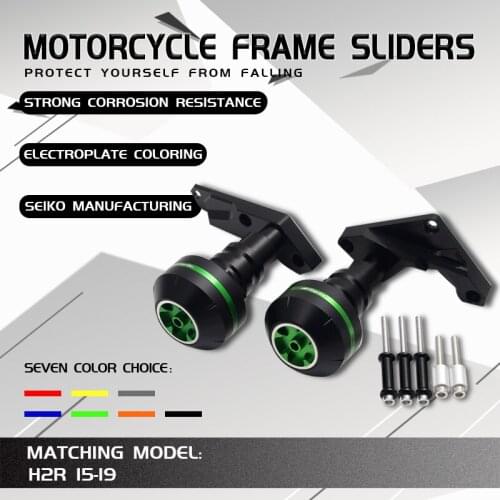 Motorcycle CNC Aluminum Falling Protection Frame Sliders Crash Protector For Kawasaki H2 H2R 2015 2016 2017 15 16 17