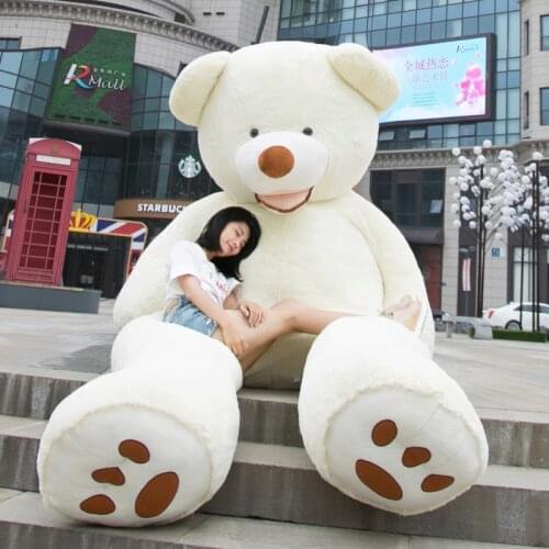 With pp cotton Arrival 1M American Giant Bear Plush Toy Big Size USA Teddy Bear Stuffed Animal Doll Valentine Gift for Girls