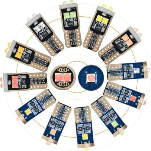 2Pcs T10 W5W New High Bright LED Car Parking Lights T10-3030-3/6smd Auto Interior Reading Dome Lamp Car Wedge Turn Side Bulbs