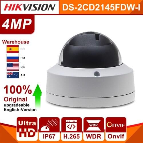Original Hikvision ip camera DS-2CD2145FWD-I PoE 4MP Network CCTV security Night version micro SD card ONVIF ISAPI alarm port