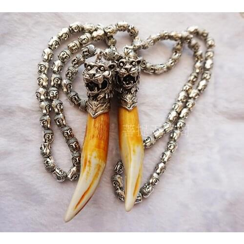 Bear tooth pendant pendant big cat teeth animal teeth animal domineering jewelry evil safe