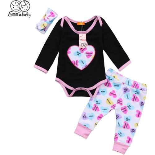 Casual Newborn Baby Girls Tops Romper Jumpsuit Flower Pants Leggings Headband Outfit Clothes US