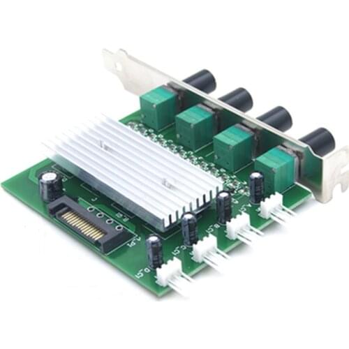 ESLOTH Computer Chassis SATA Interface PCI Bit Fan Governor PCI 4-Channel Heat Dissipation Fan Speed Governor Turns off The Fan