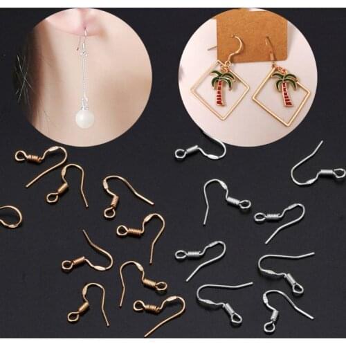 Y1UE 10Pcs 925 Silver Plated DIY Earring Hooks Ear Wire Anti Allergy Jewelry Findings