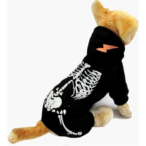 Funny Dog Clothes Halloween Skull Costume Puppy Coat For Small Dogs Pets Costume Coat Chihuahua Clothes