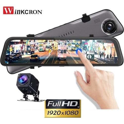 12 inch Car Rearview Mirror Dash Cam Front 2K 2560x1440P Video Recorder Parking Monitoring Night Version Back HD1080P DVR Camera