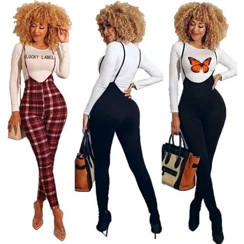 Echoine Women Sexy Letter printing Two Piece Set Long Sleeve T Shirt Leggings Jogging Streetwear Night Club Matching Overalls