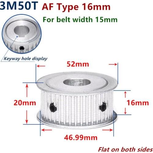 Arc 50 Teeth HTD 3M Timing Pulley Bore 5-20mm for Width 15mm 3M Synchronous Belt HTD3M pulley gear wheel 50T 50Teeth