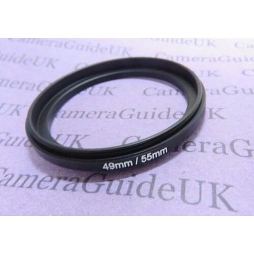 2pcs 49-55mm 49mm-55mm 49-55 mm 49 to 55mm 49MM to 55MM Step Up Ring Filter Adapter For C S Samsung Fuji Camera Filter