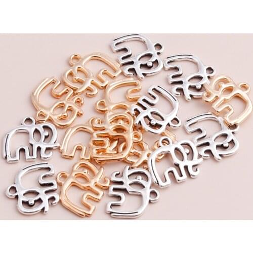 20pcs 16x13mm 3D Animal Elephant Charms Pendants Jewelry DIY Bracelets Bangles Handmade Jewelry Finding