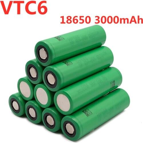 VTC6 18650 3000Mah Batterij 3.7V 30A Hoge Ontlading 18650 Oplaadbare Batterijen Voor US18650VTC6 Zaklamp Gereedschap Batterij