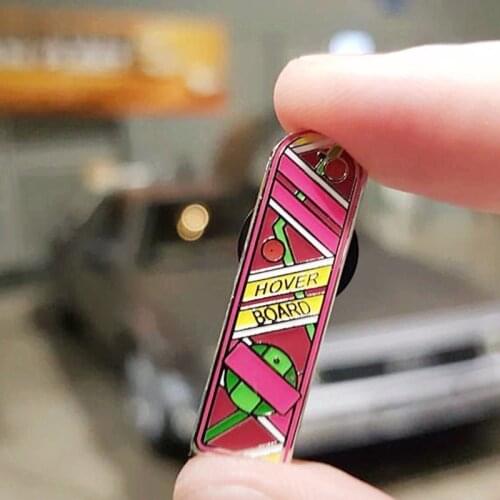 Hoverboard Back To The Future Brooch Pins Enamel Metal Badges Lapel Pin Brooches Jackets Jeans Fashion Jewelry Accessories