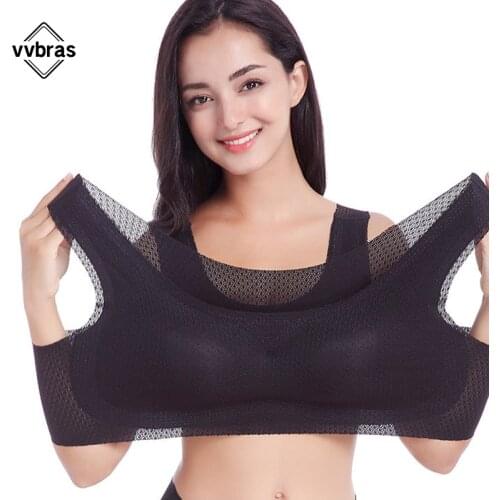 Vvbras Dropshipping Sports Bra Women Push Up Elastic Wireless 5D Contours Bra Soft Seamless Bra Seamless Padded Plus Size M-7XL