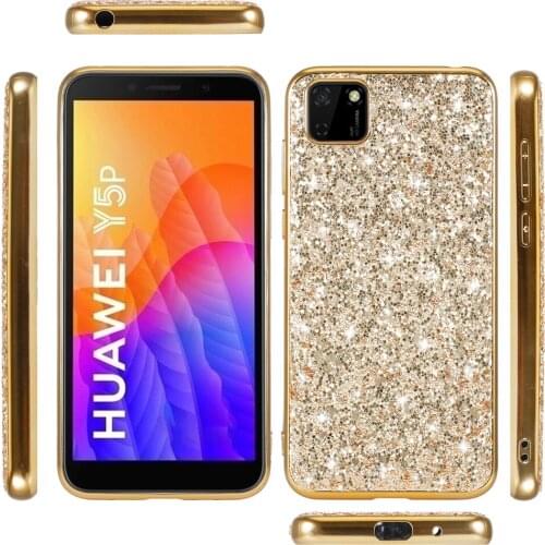 Plating Glitter Sequins Phone Case For Huawei Y5P Y6 P40 Pro Plus P30 P20 Mate 30 Lite 20X Nova 6 SE 7i Soft Silicone Back Cover